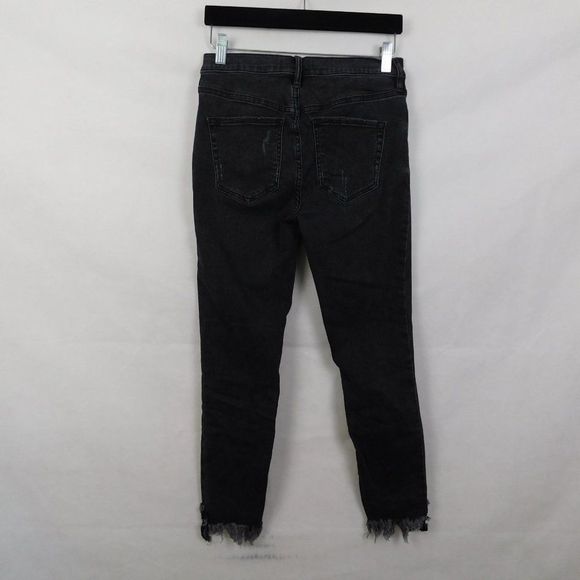 Free People Frayed Skinny Jeans Black 27 - Picture 7 of 10